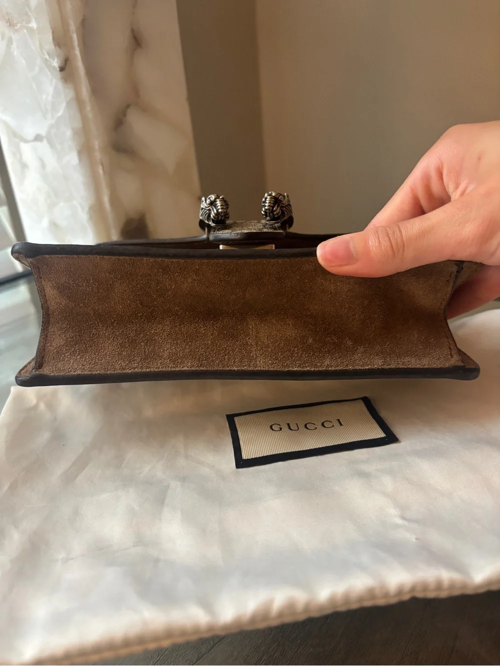 Gucci GG Supreme Mini Dionysus in Beige - Authentic